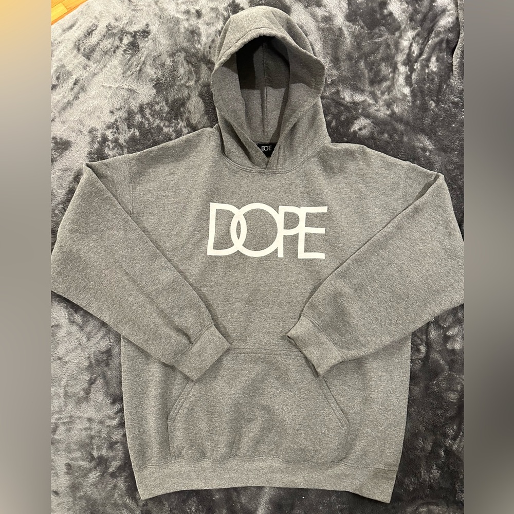 Grey Hoodie Sweatshirt by Dopesnow
